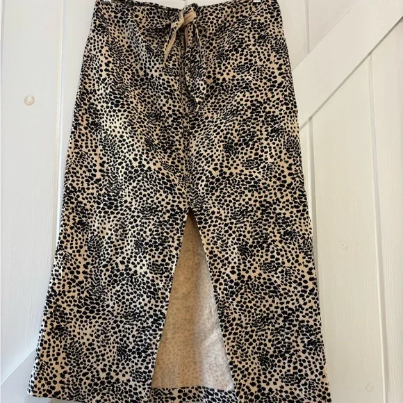 & Other Stories Paris Atelier Animal Print Midi Skirt Tie front slit 4 - Picture 3 of 10